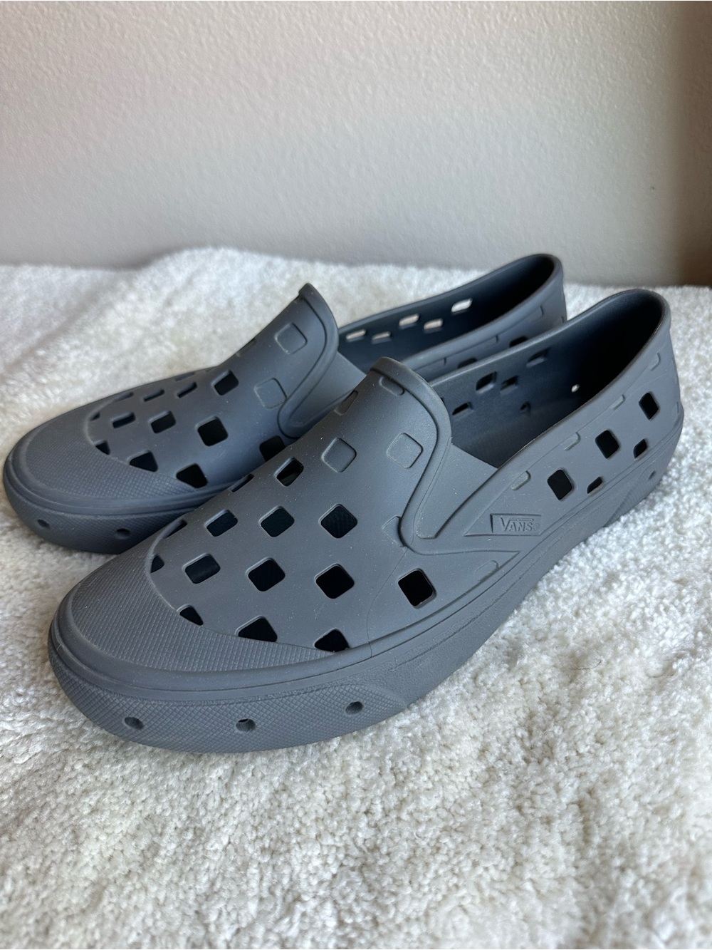 Vans Trek Slip On Pewter Gray Water Shoes Surf Rubber Trek Shoes Mens 9